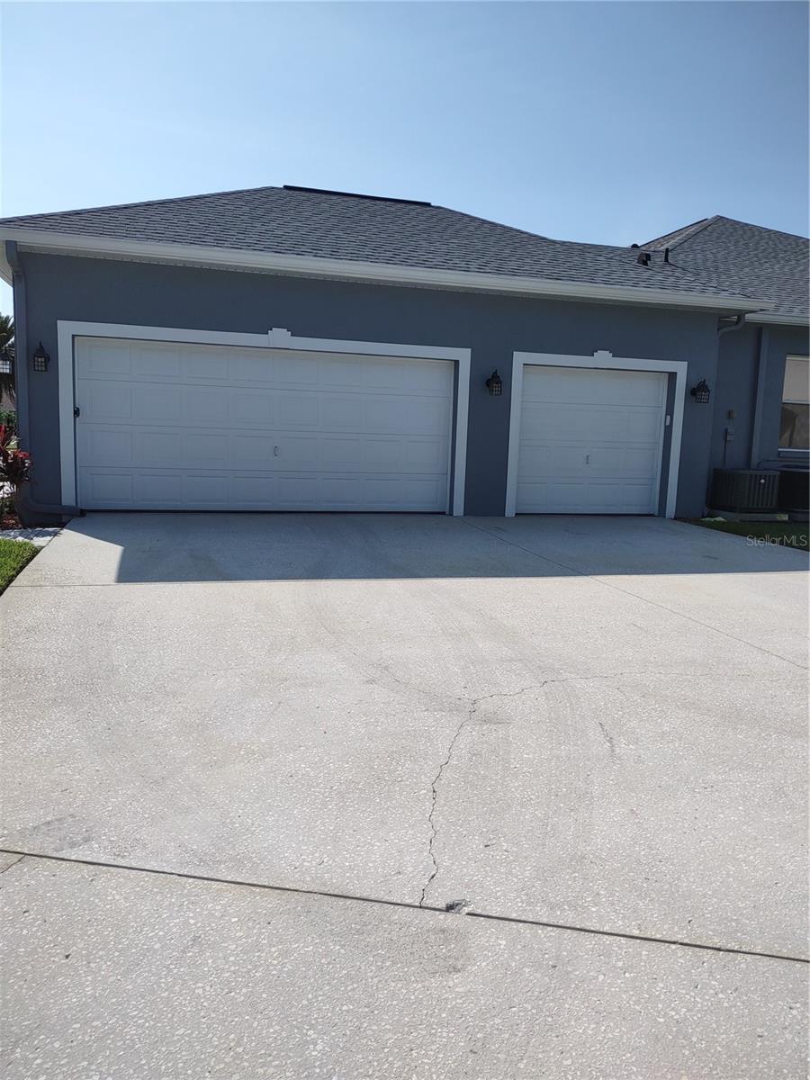 2 Car Garage with Golf Cart garage