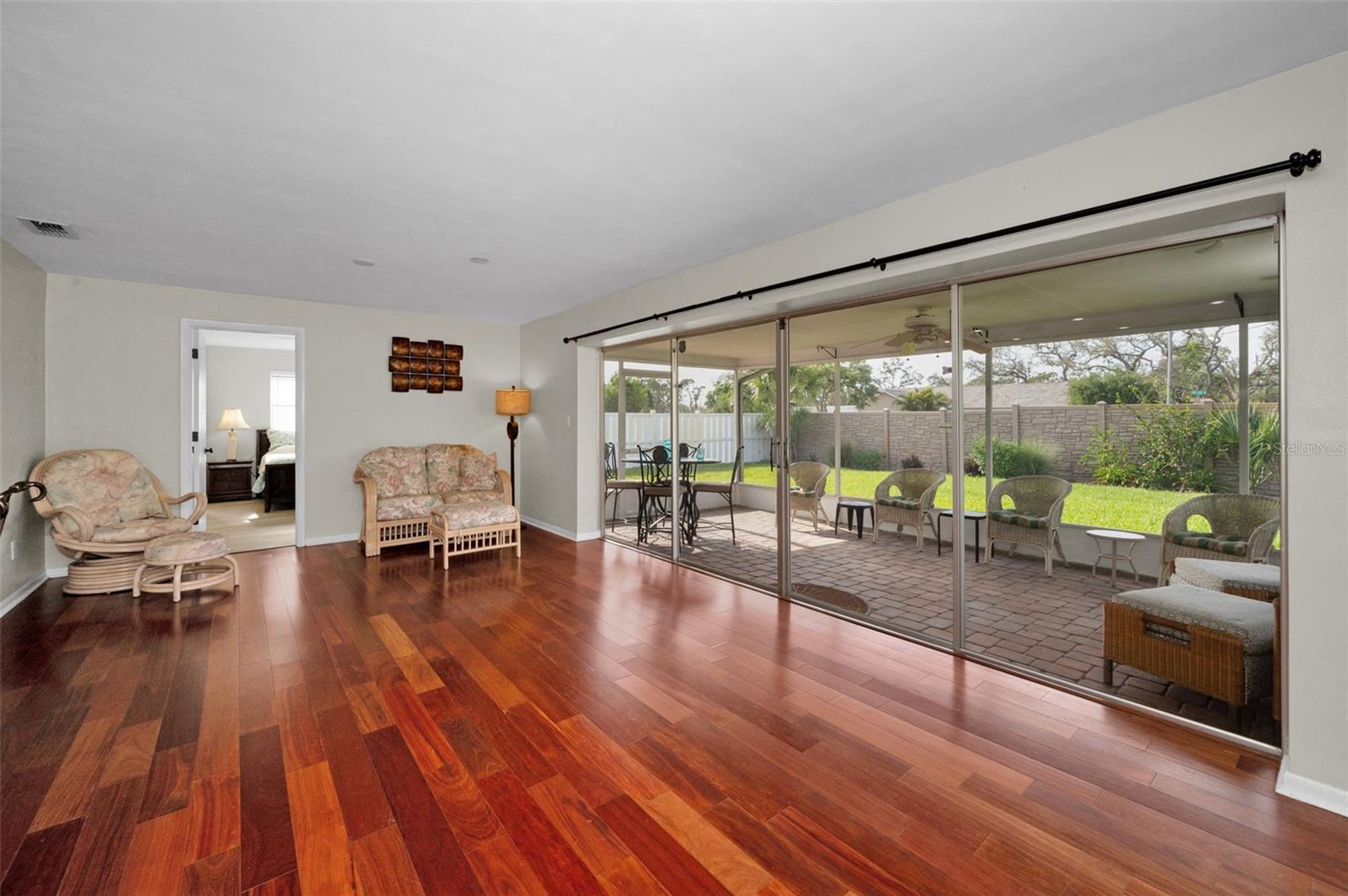 ... Cherry Hardwood Floors emphasize the Large 24 ' x 12.5 Family Room Area.