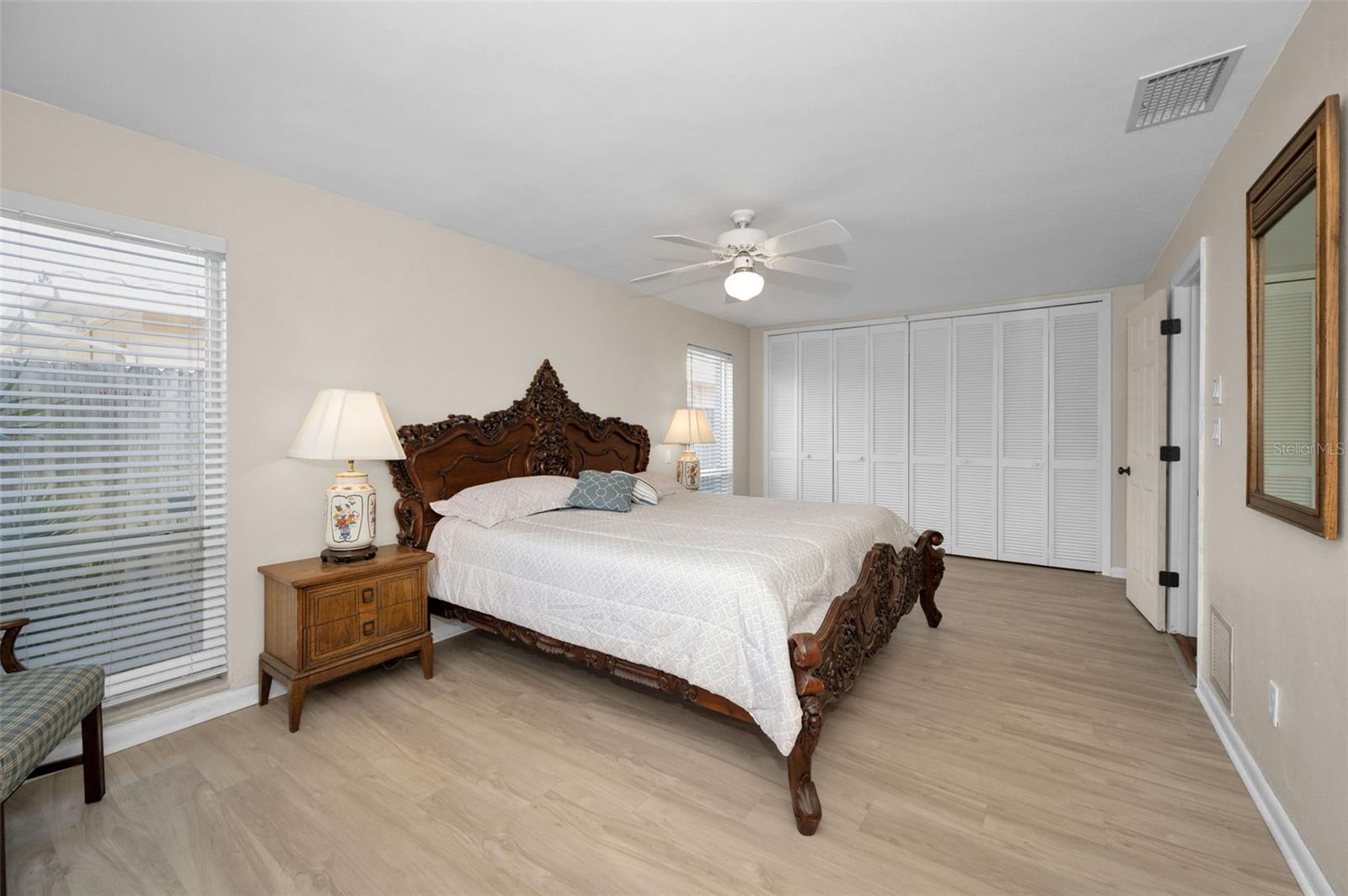 .. Master Bedroom Enjoys a Row of Closet Space. Approx 12 Foot Long.