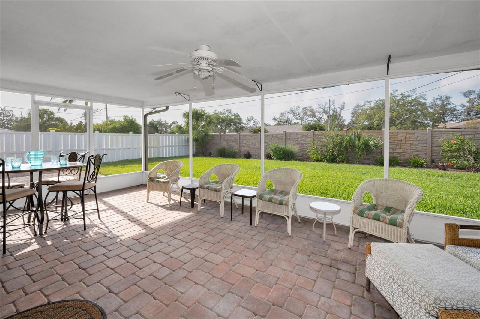... Large Back Yard.. Looking West Towards White Fence..