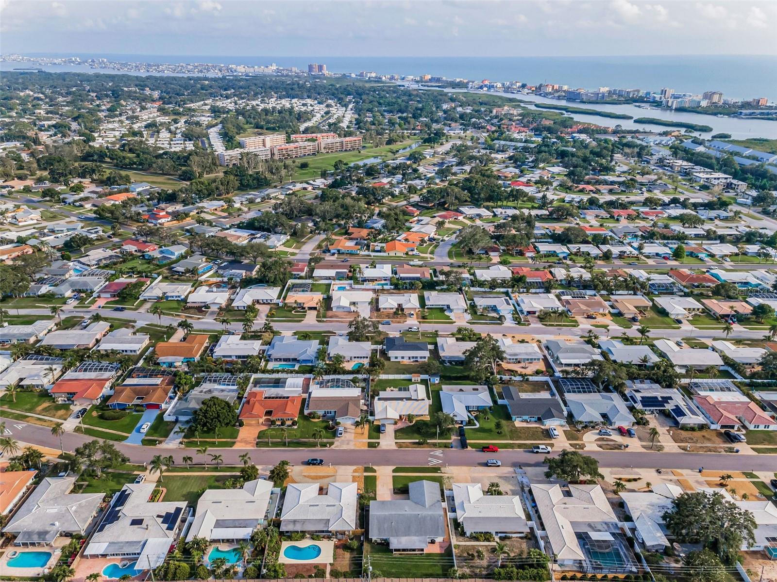 ... Aerial of Imperial Point Looking South South West. 14341 Passage is on Bottom of Photo with Green Lawn.