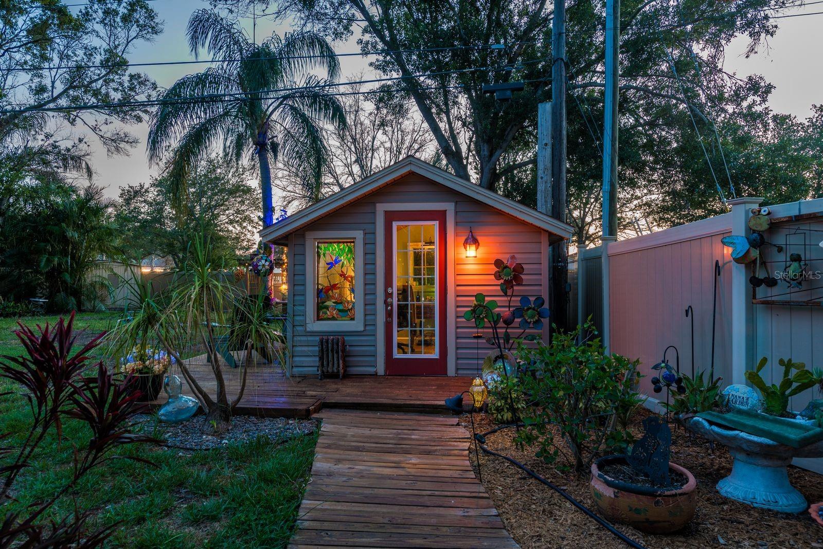 Shed used as an office