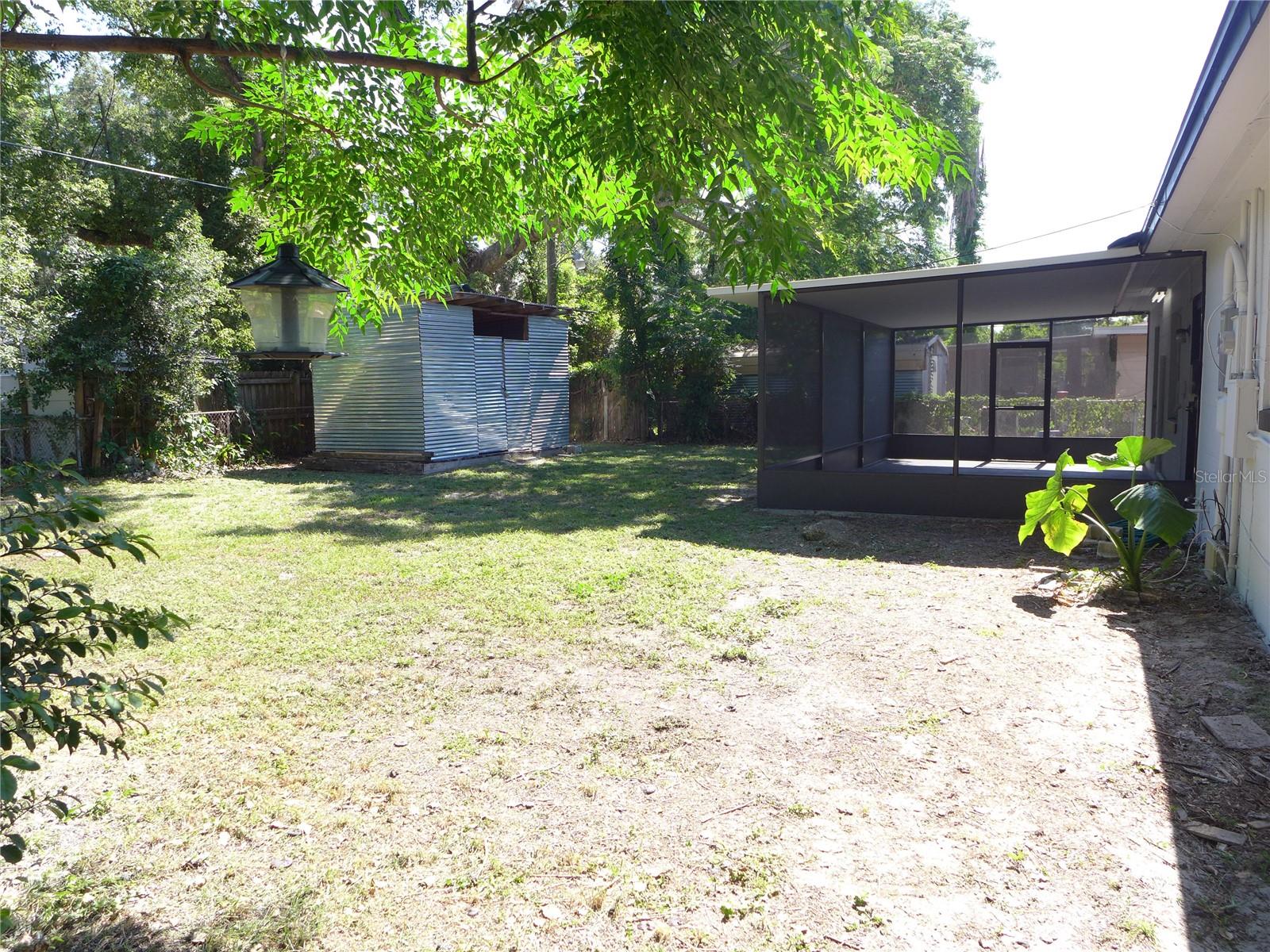 Shed, large backyard