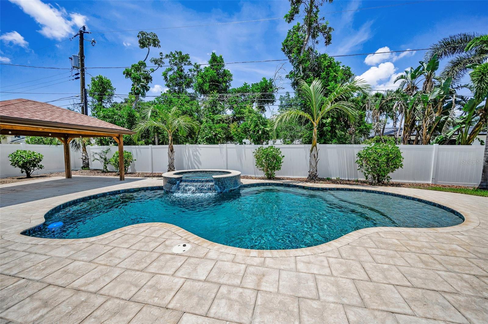 Sparkling Salt Water Pool with new equipment.