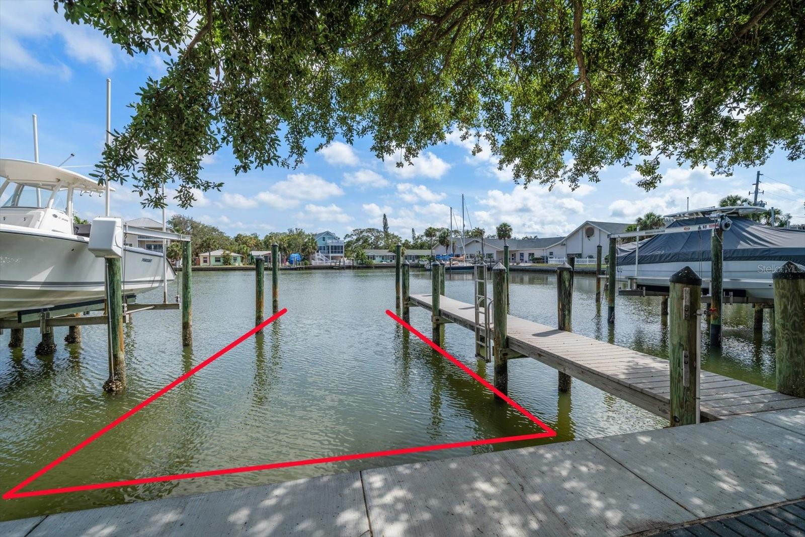 One of two slips that are included with this property.