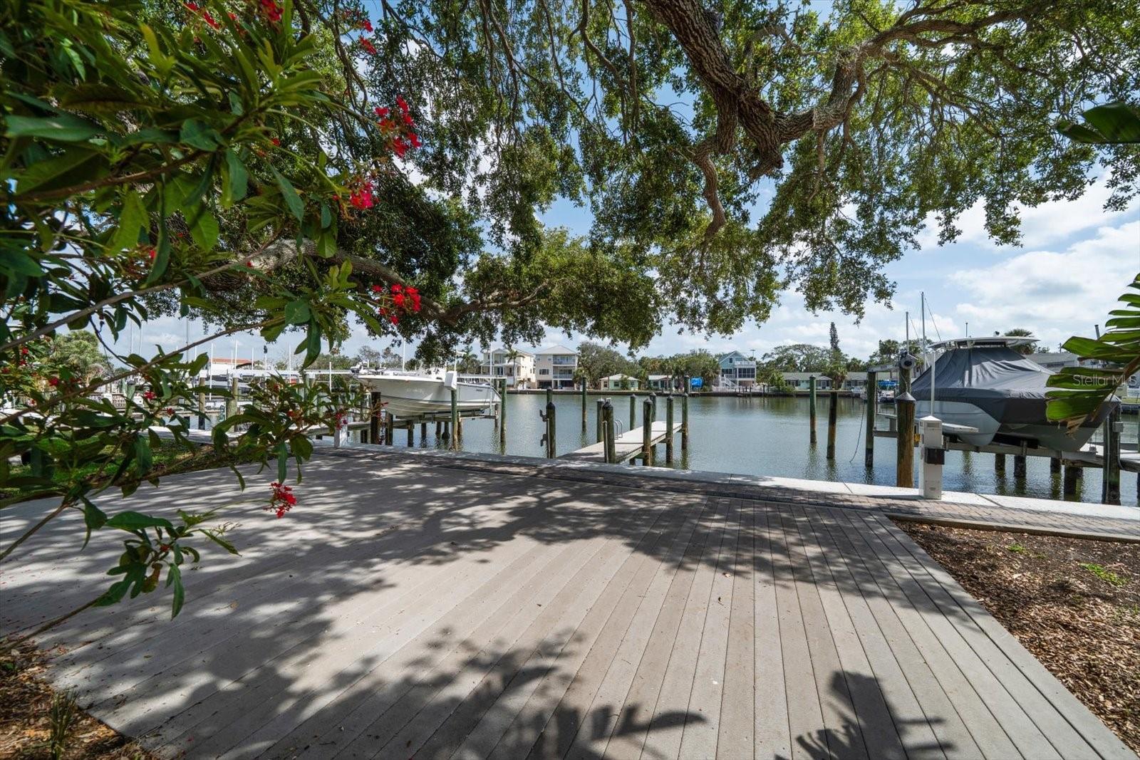 Moor your boat at your back door! Two slips are included with deep water attributes and flexibility for boat lovers. Great anchorage and maneuverability.