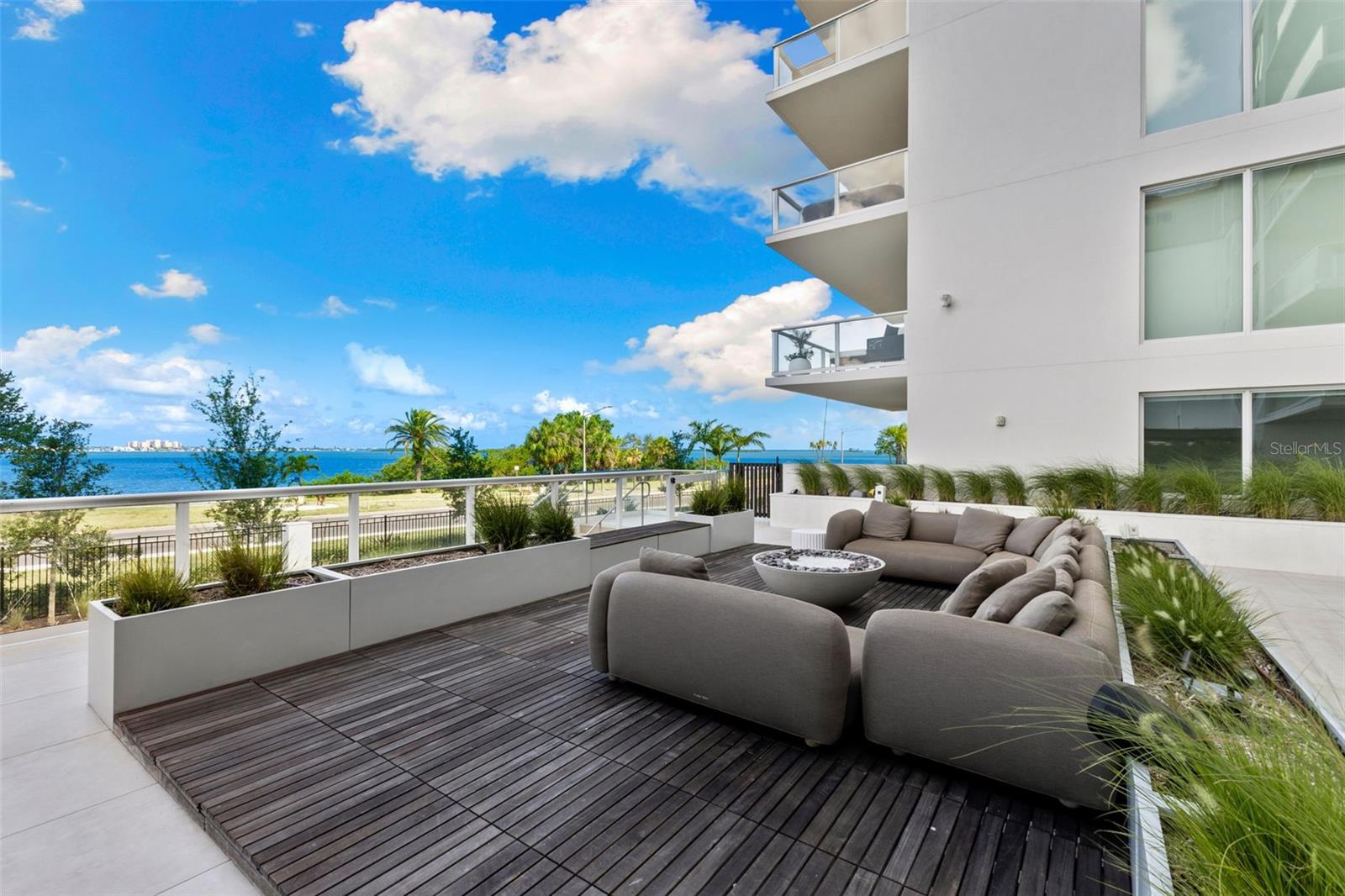Pool lounge area
