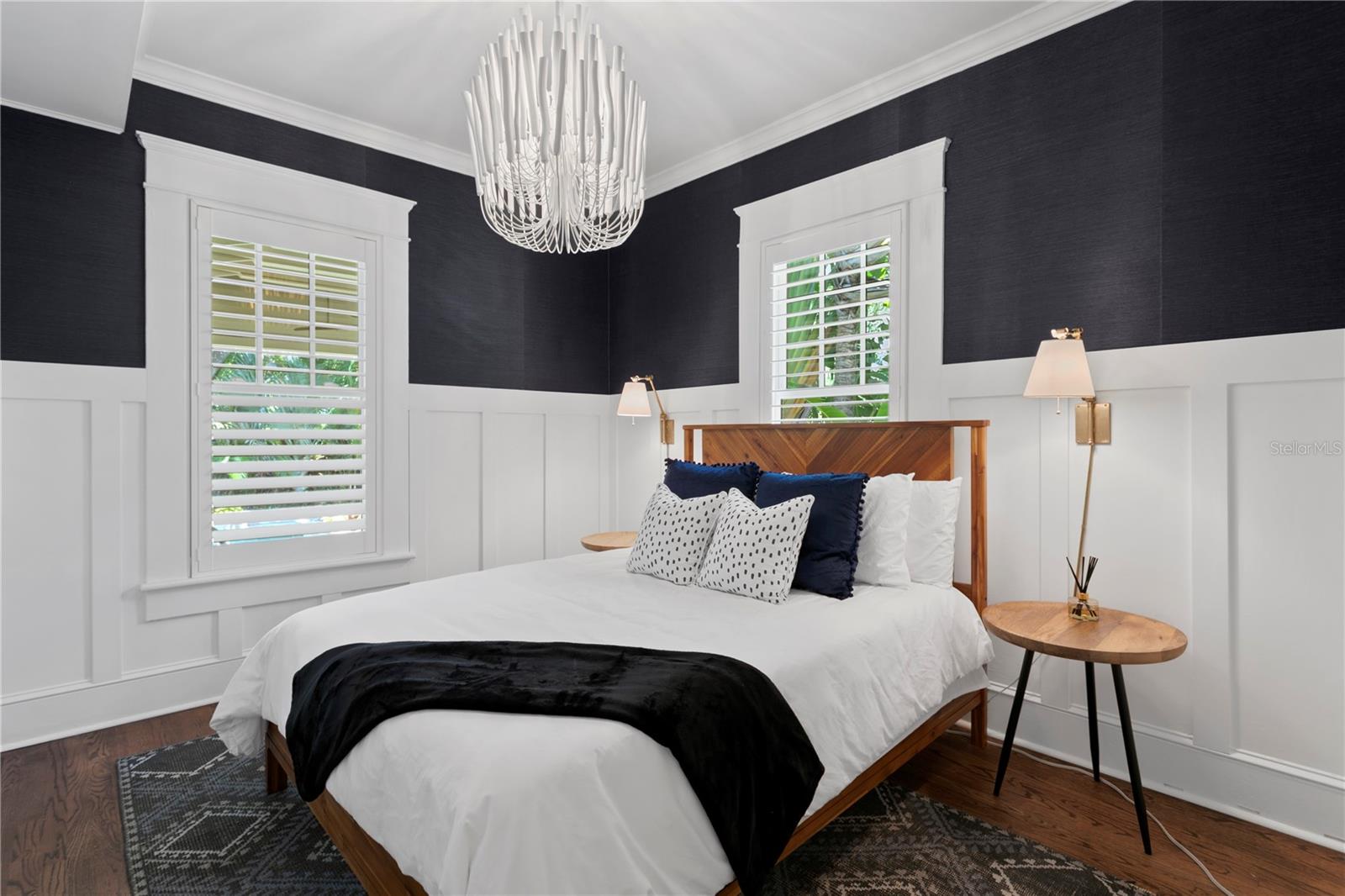 The third bedroom features board and batten details