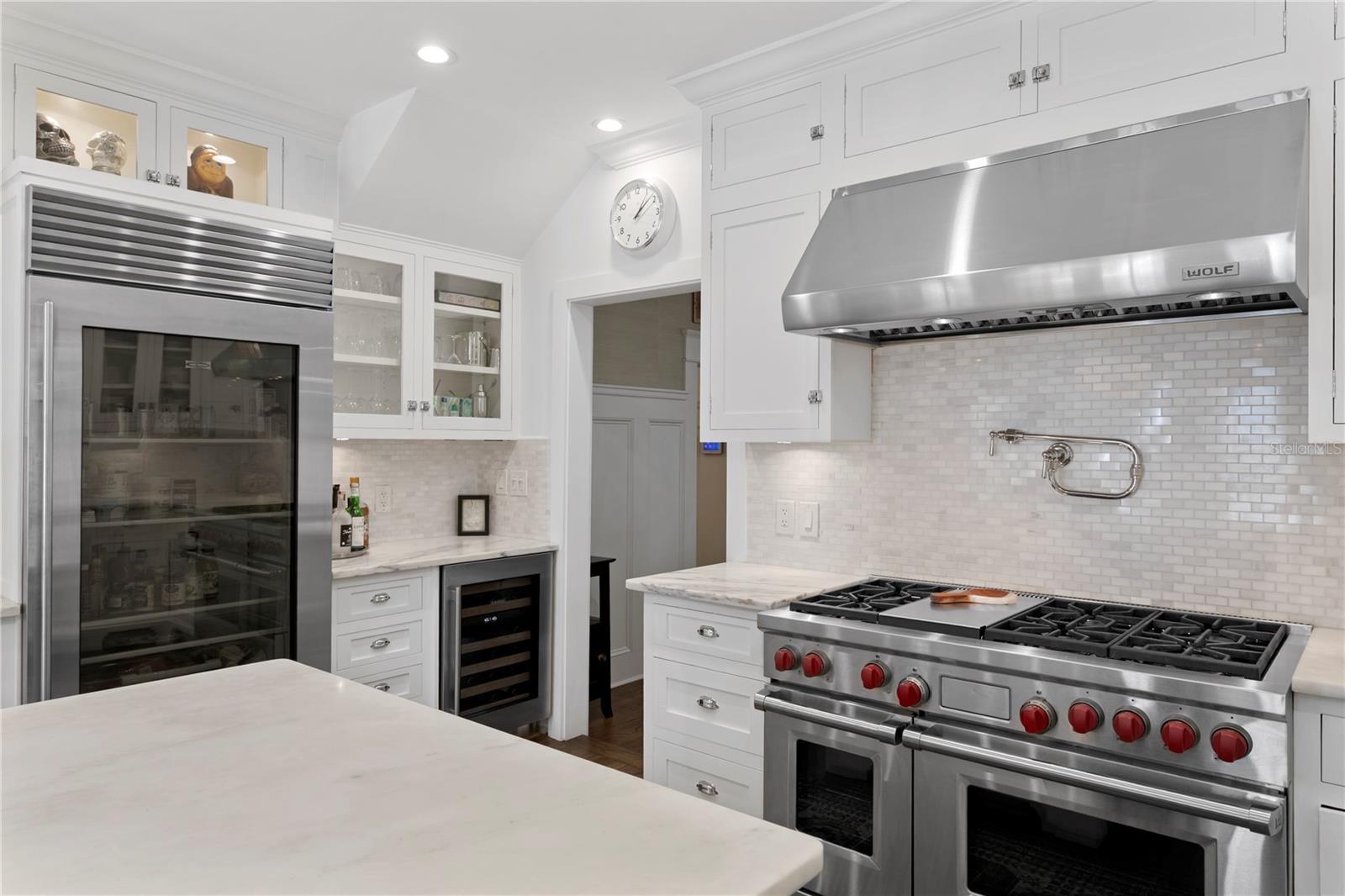 Subzero refrigerator and wine refrigerator