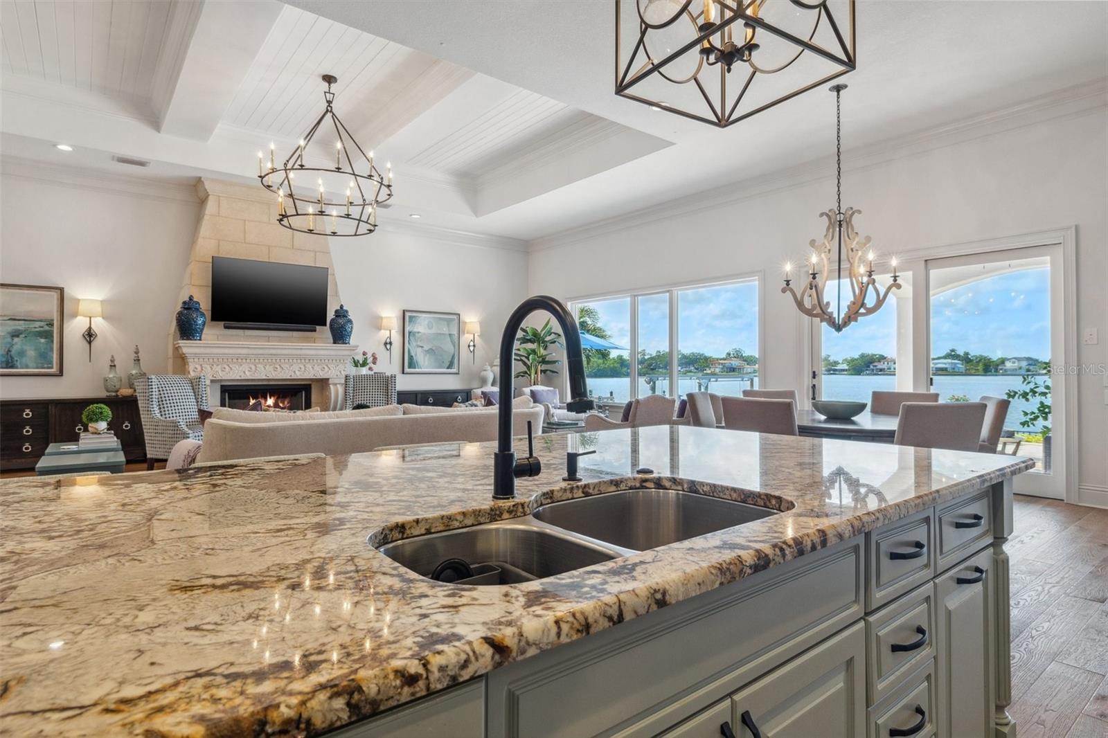 Water views while entertaining