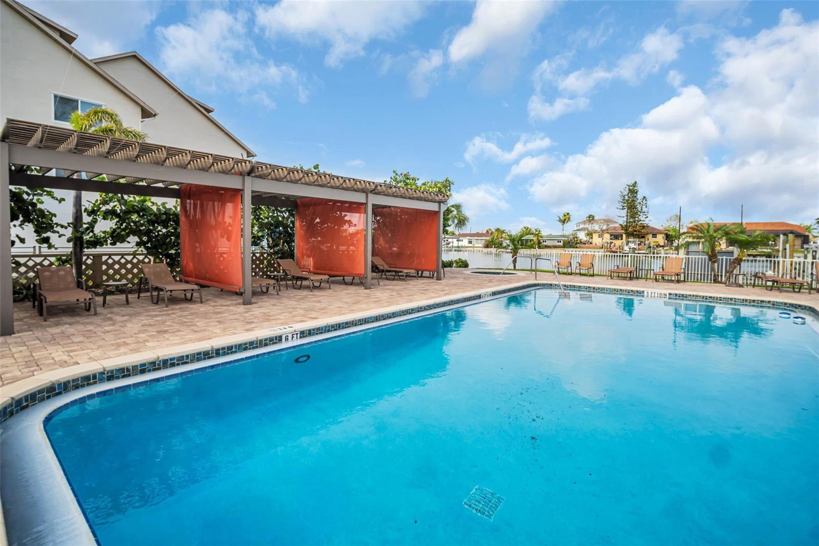 Pool and cabanas