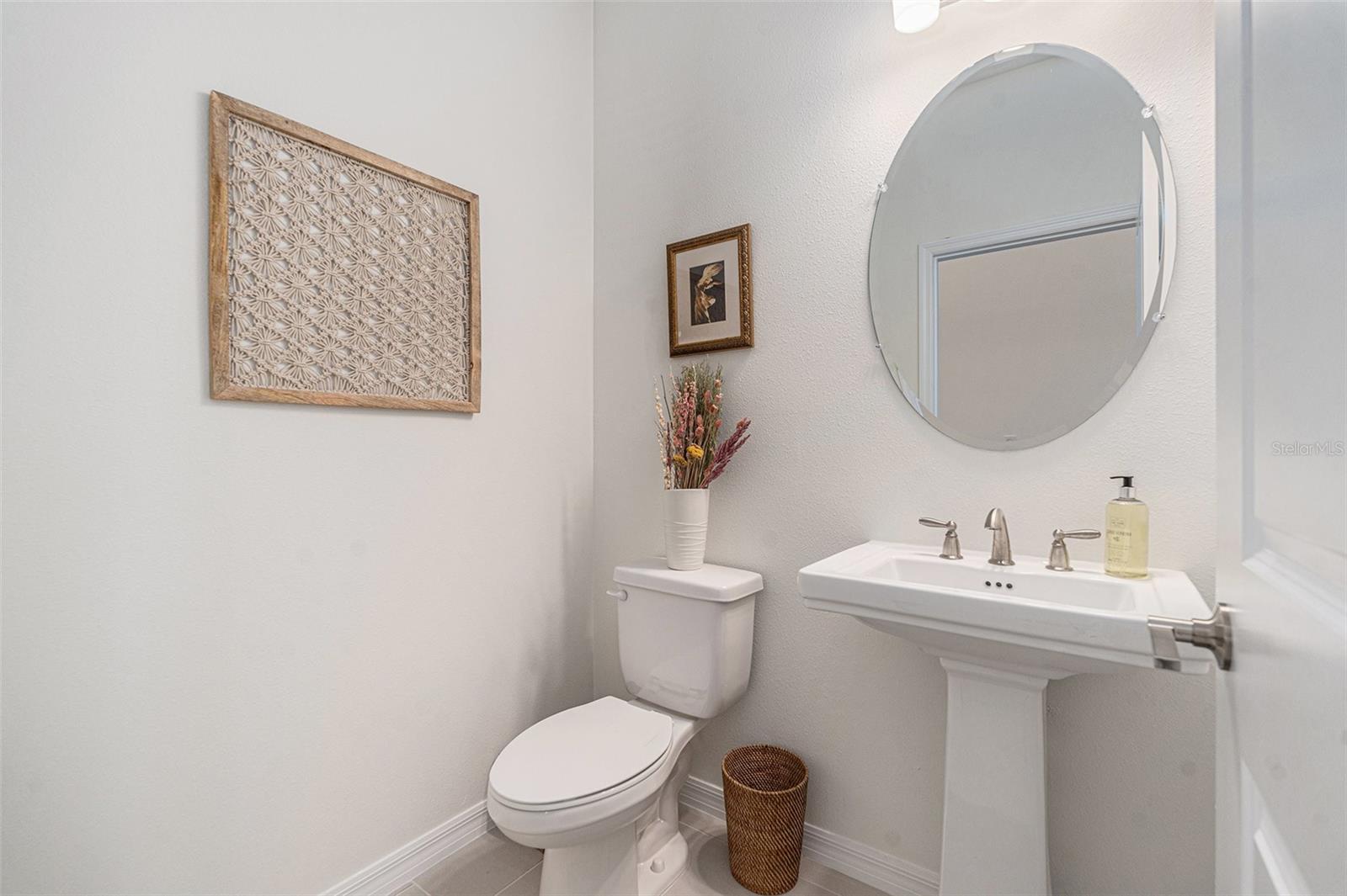 Downstairs powder room