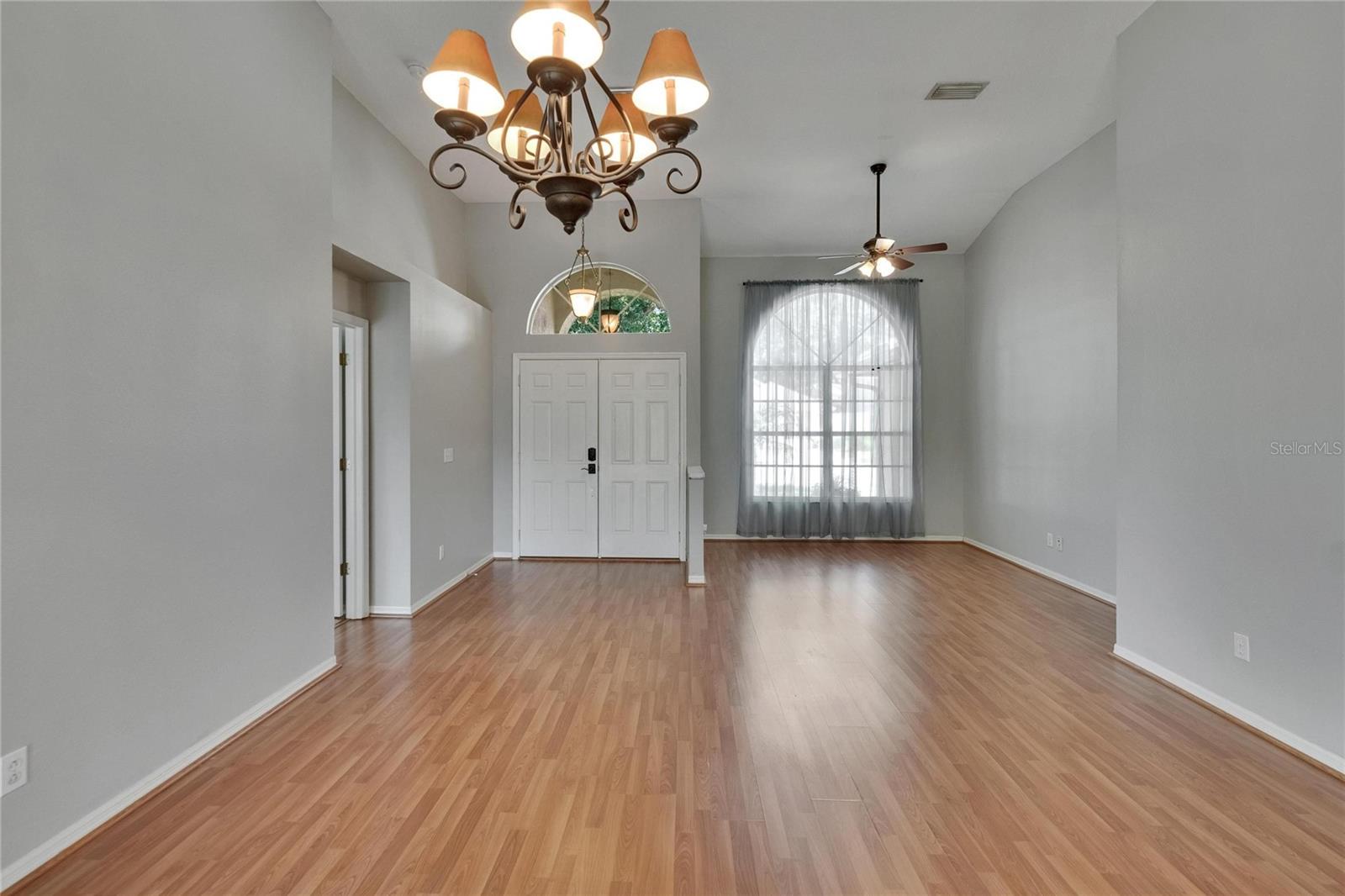 Living Room Looking towards front doors and Dining Room