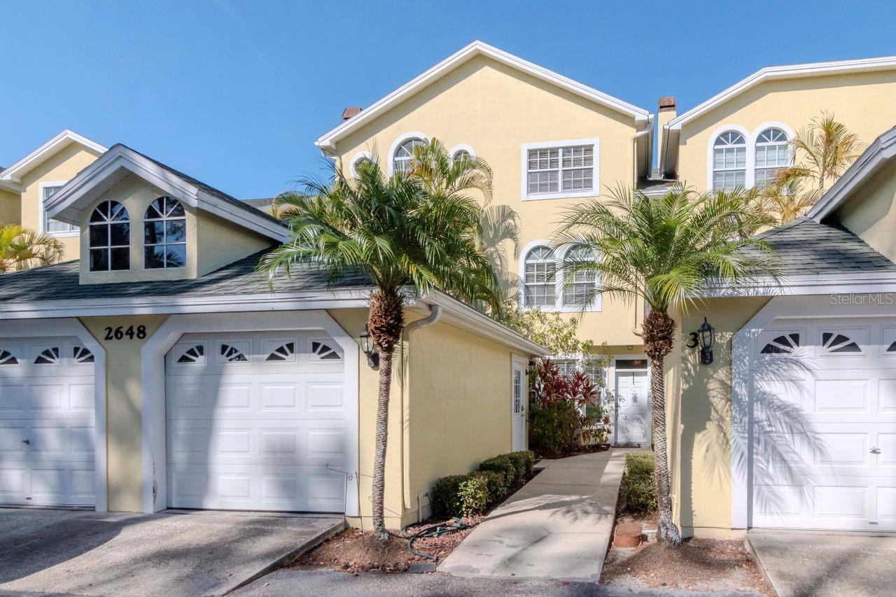 Walk way, garage and front door access.