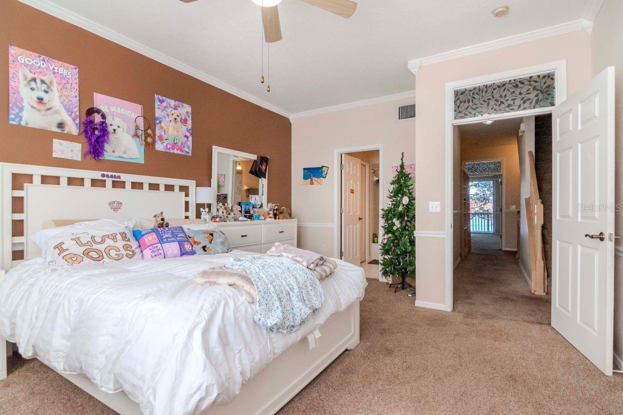 3rd bedroom on 2nd floor and entrance to the ensuite
