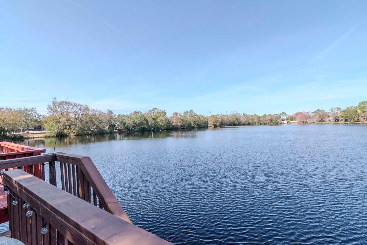 view of pond