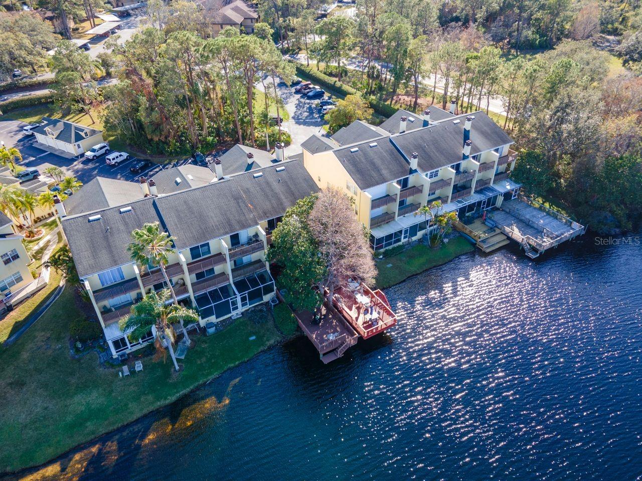 aerial view of dock