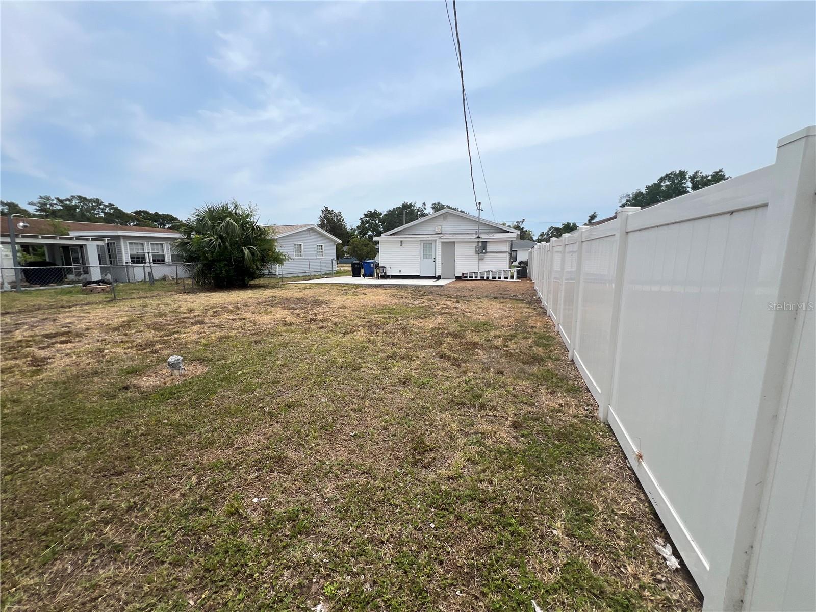 View of backyard