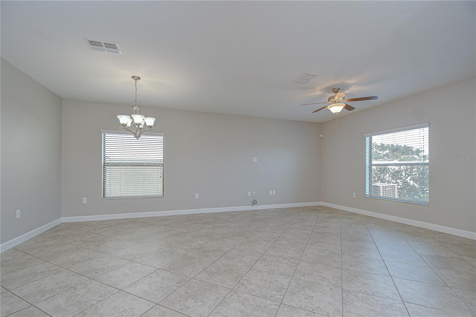 An open floor plan allows for the perfect entertainment space!
