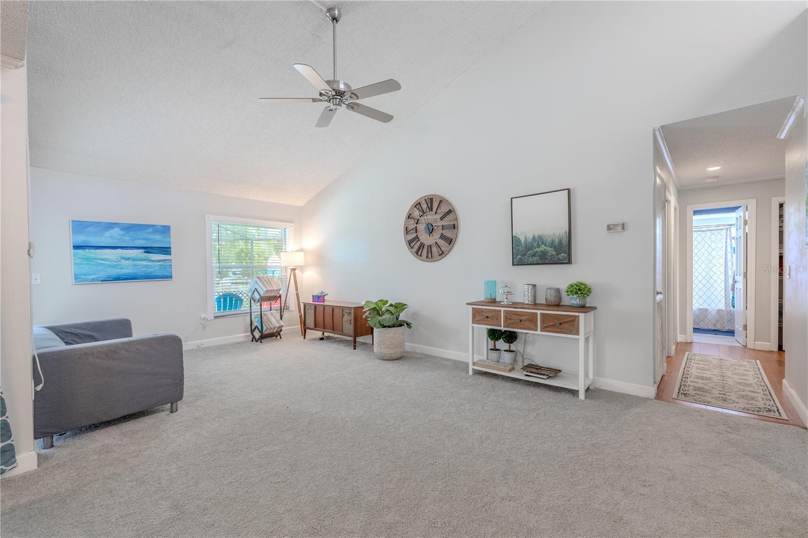 The living room.