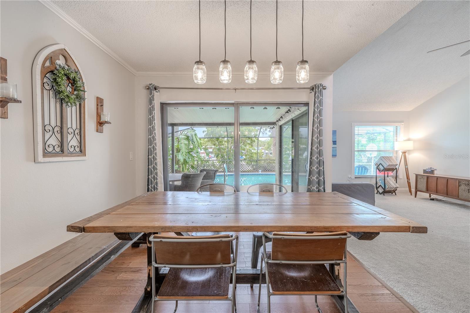 The dining room.