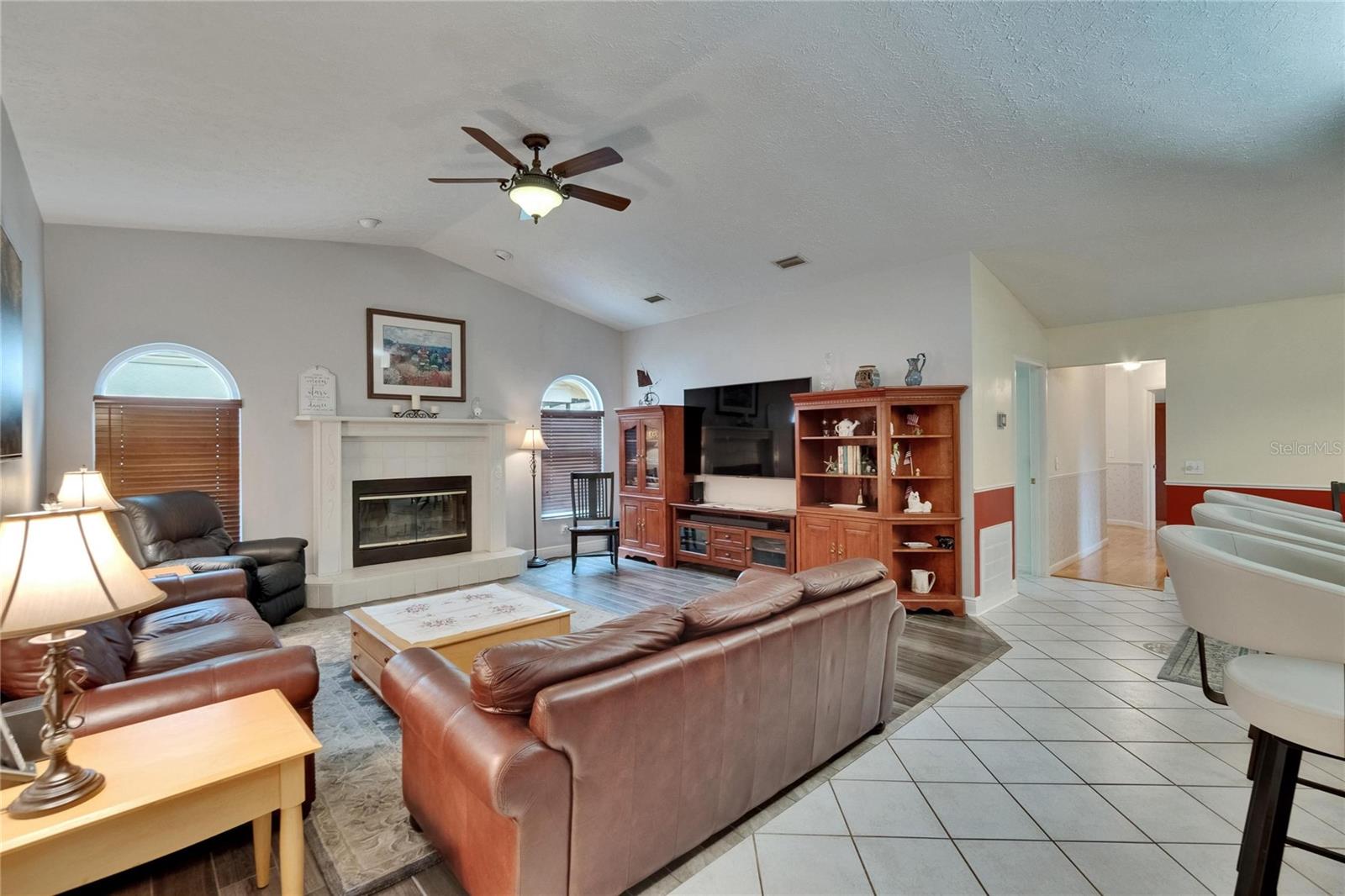 Family Room with fireplace
