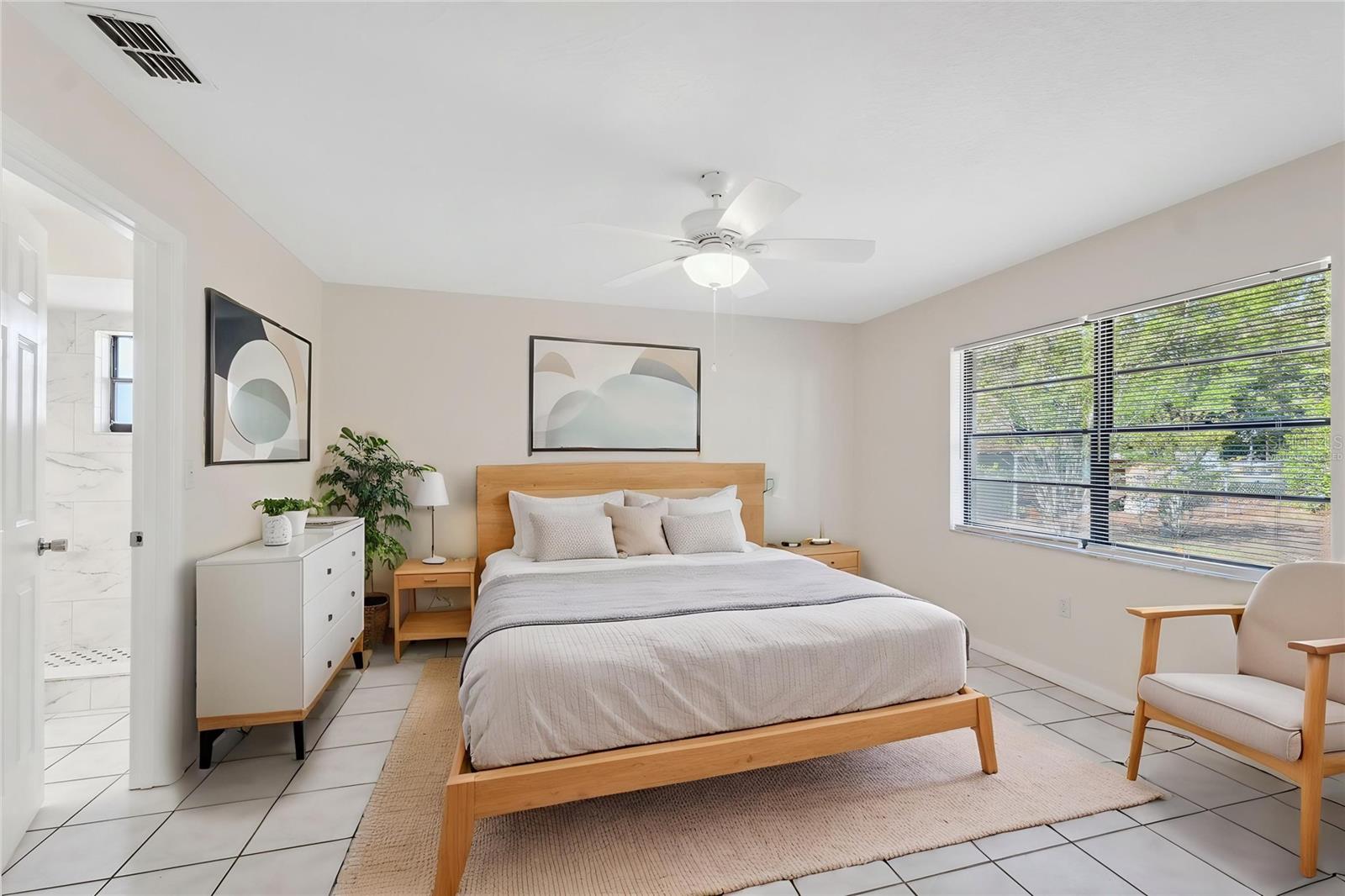 Primary Bedroom  (Virtually Staged)