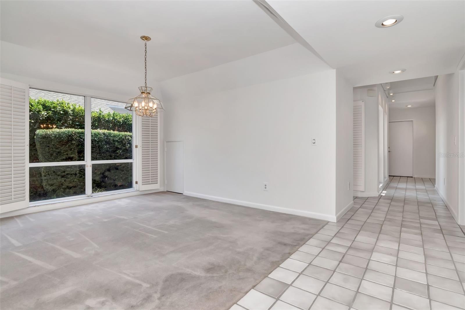 Dining room off the entry hall.