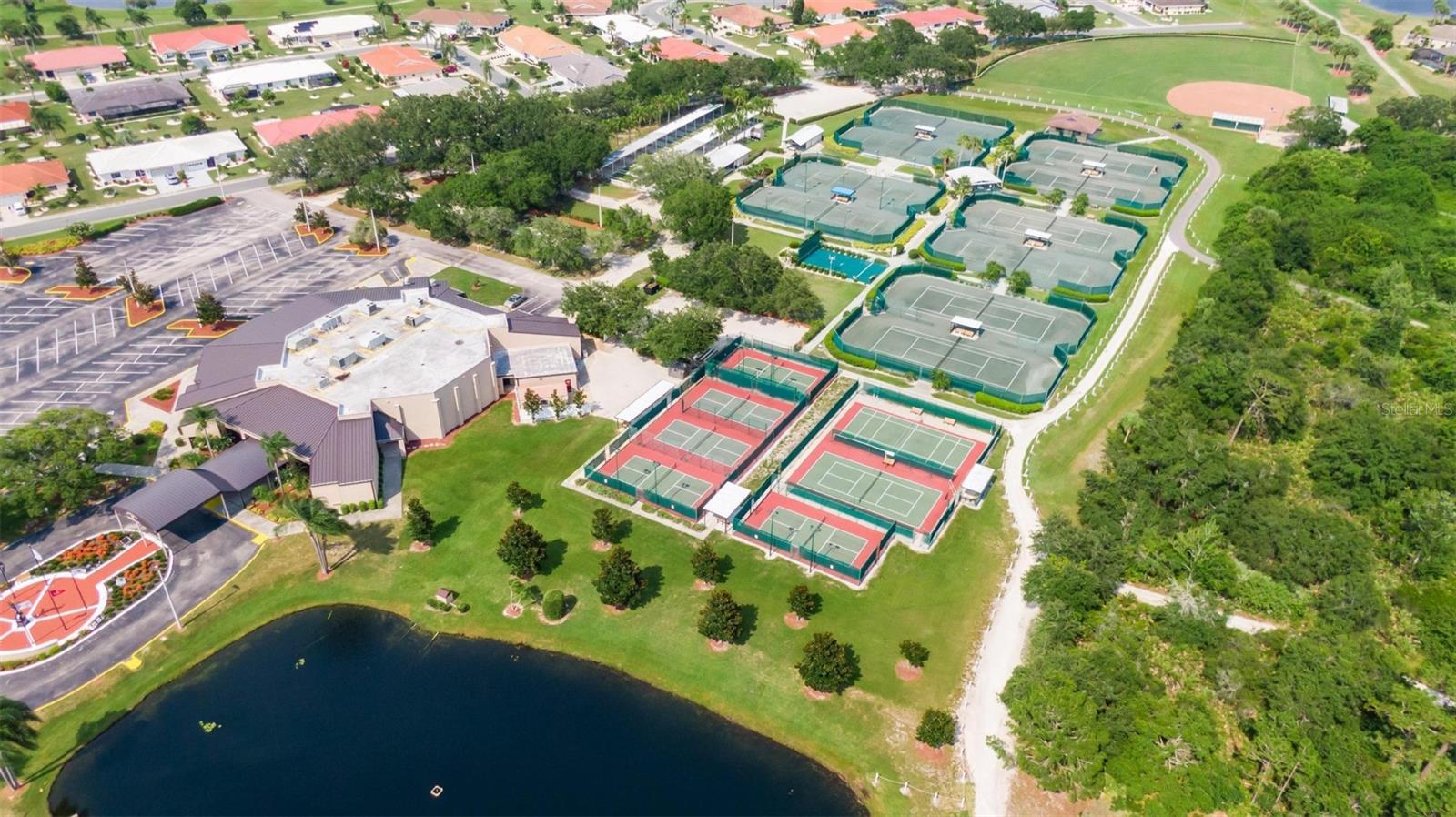 Ariel outdoor courts