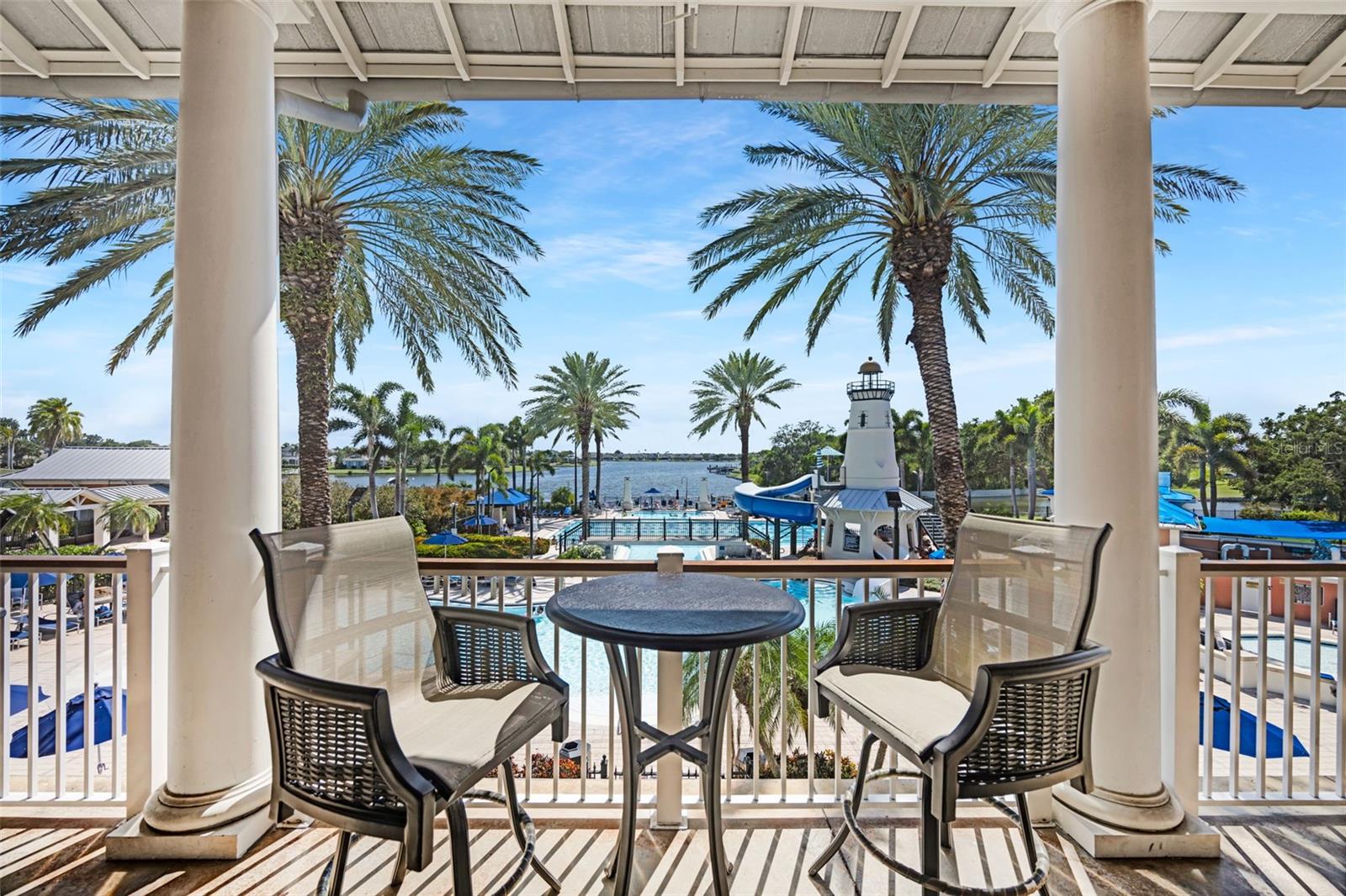 Upper Waterfront Deck at Mirabay Clubhouse