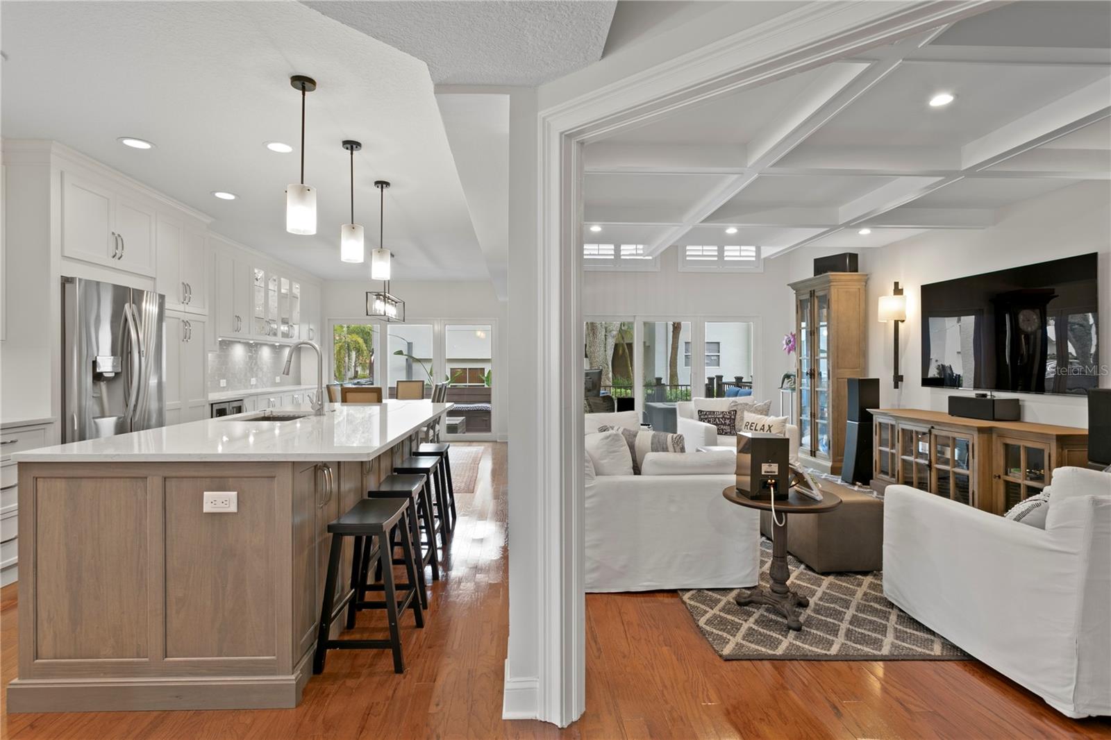 Upon entry, this light-filled end unit feels open and airy.