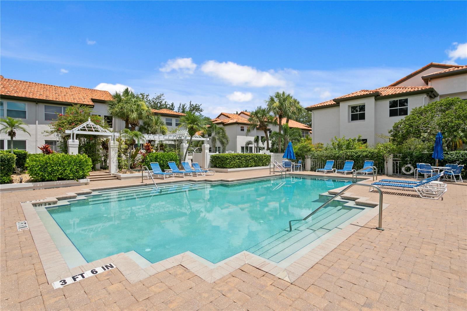 The large community pool is just for Harbour Homes residents.