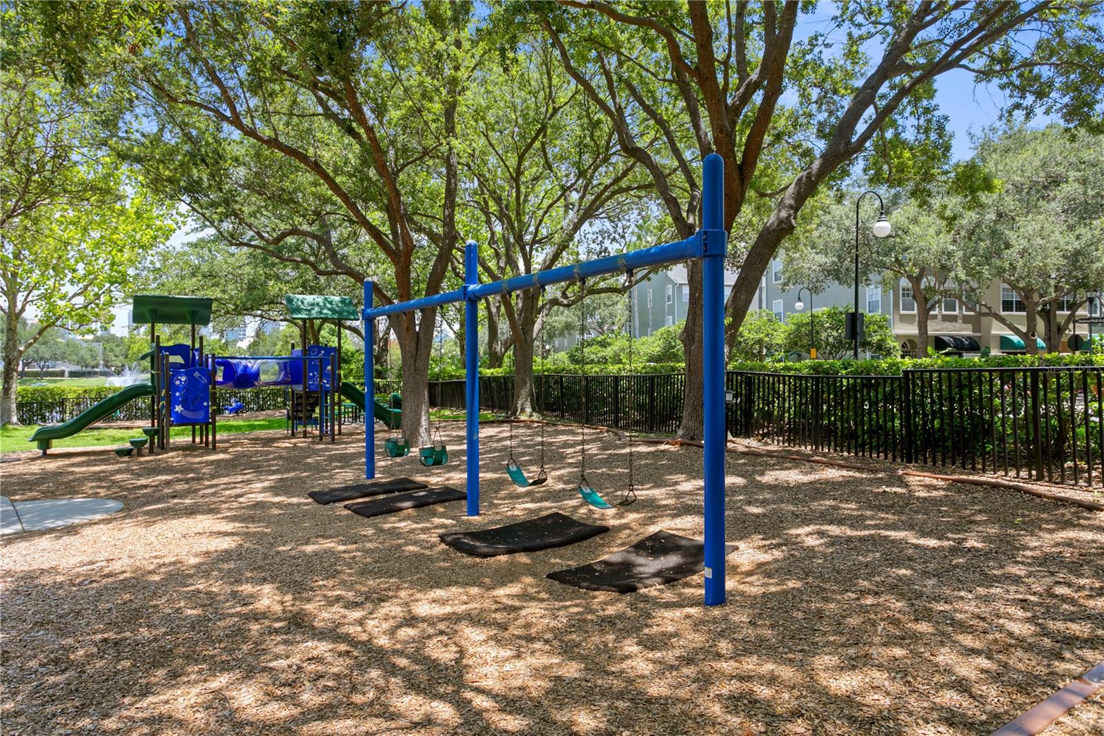 Harbour Island's youngest residents can enjoy the shaded playground.