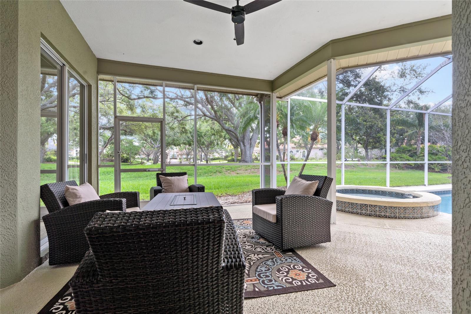 Gorgeous covered and screened porch