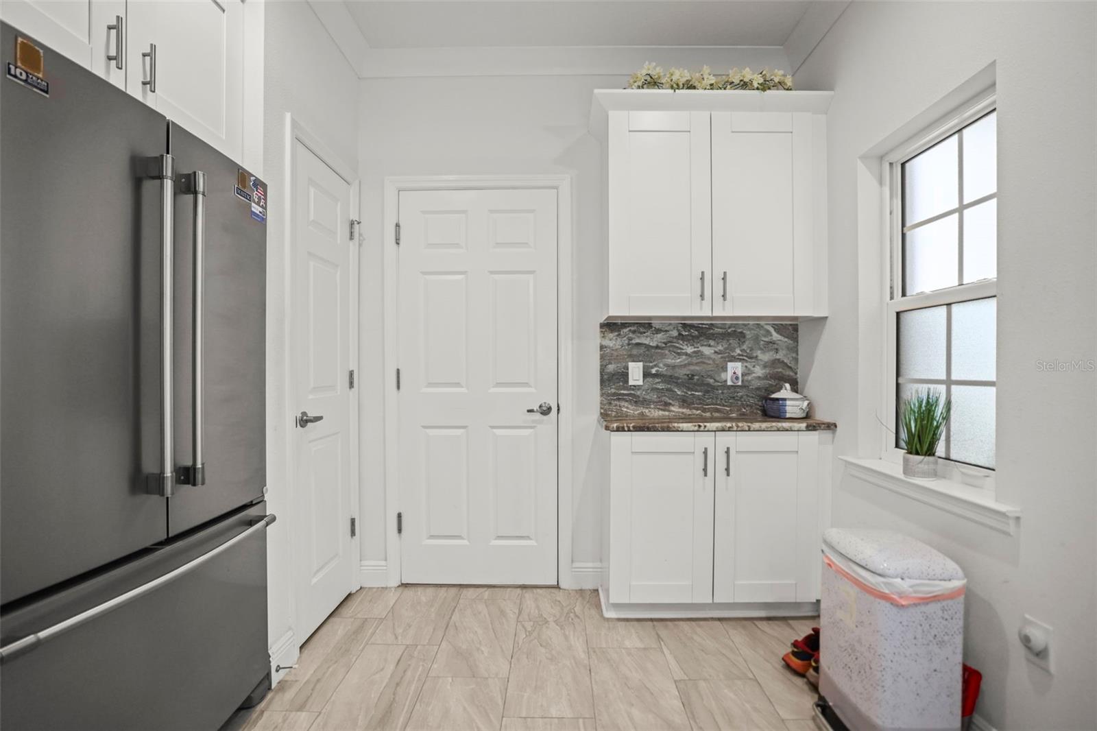 Garage door from kitchen