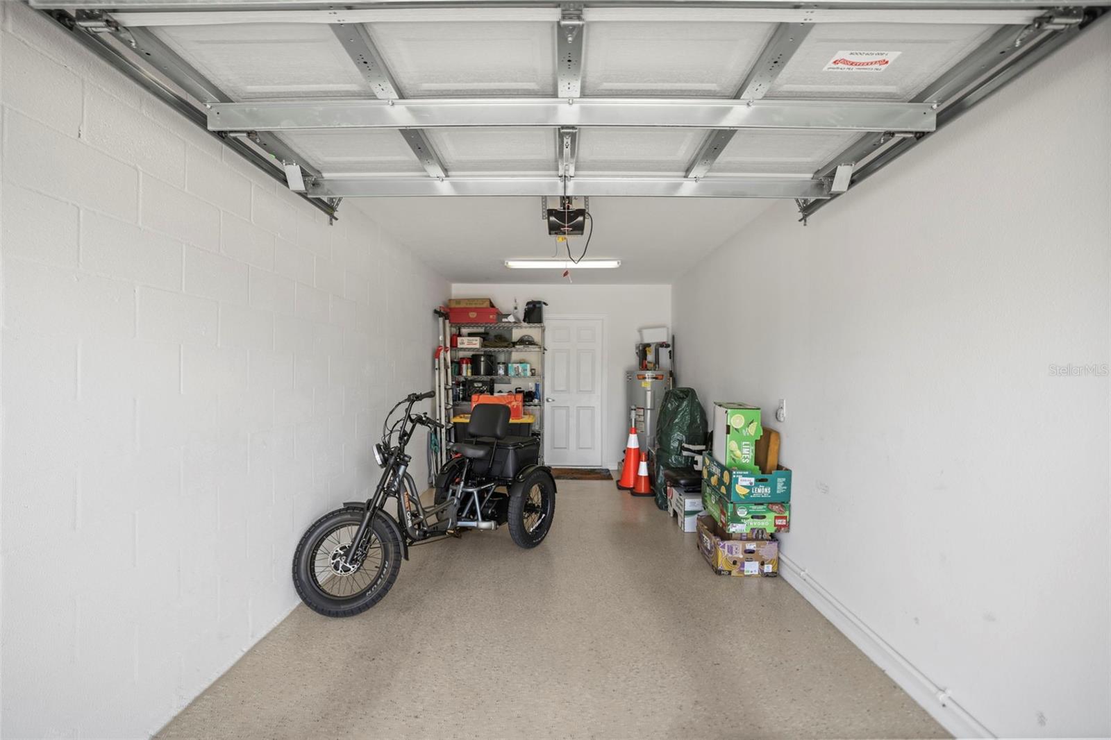 One car garage off kitchen