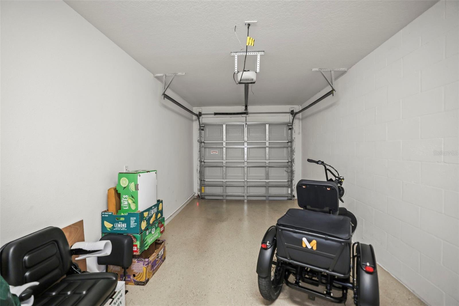One car garage off kitchen