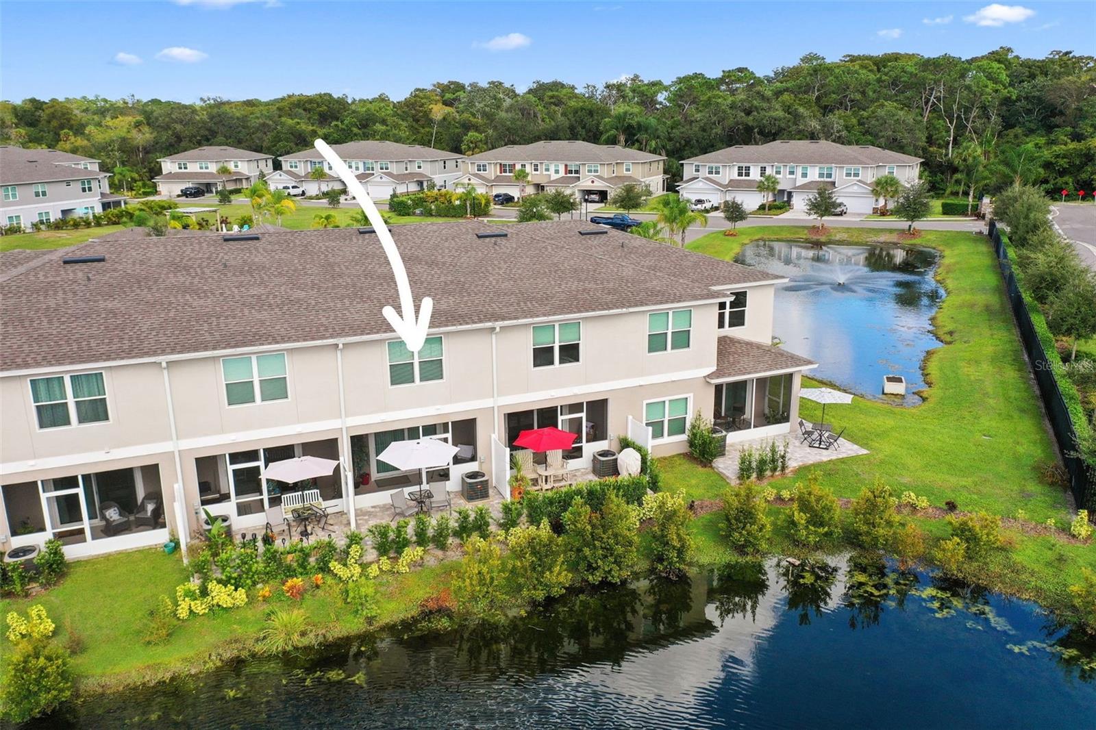 Unit location from back with pond view