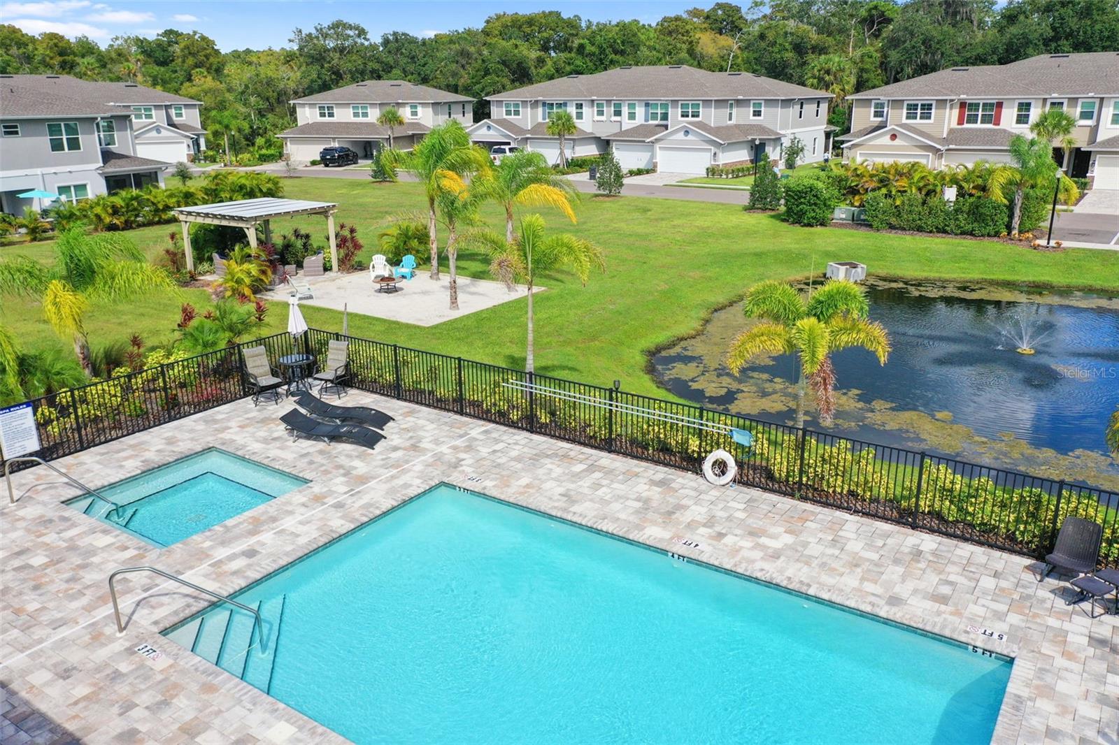 Community pool and jet spa
