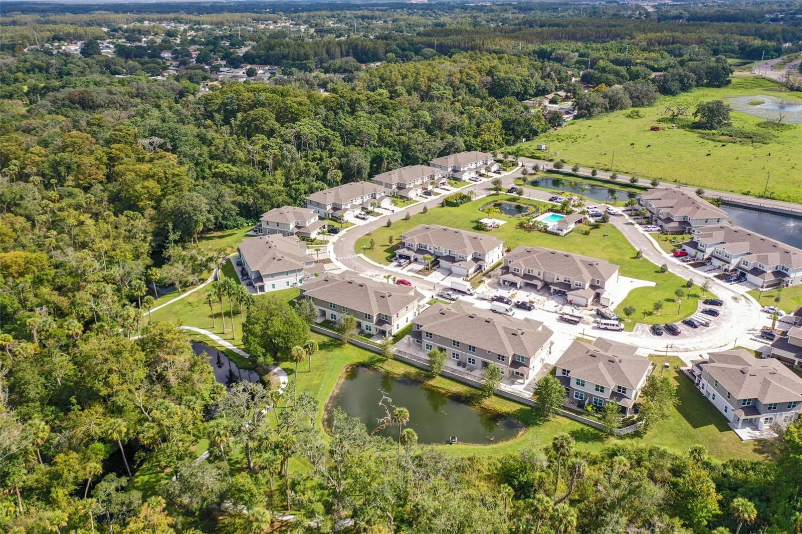 Aerial view of community