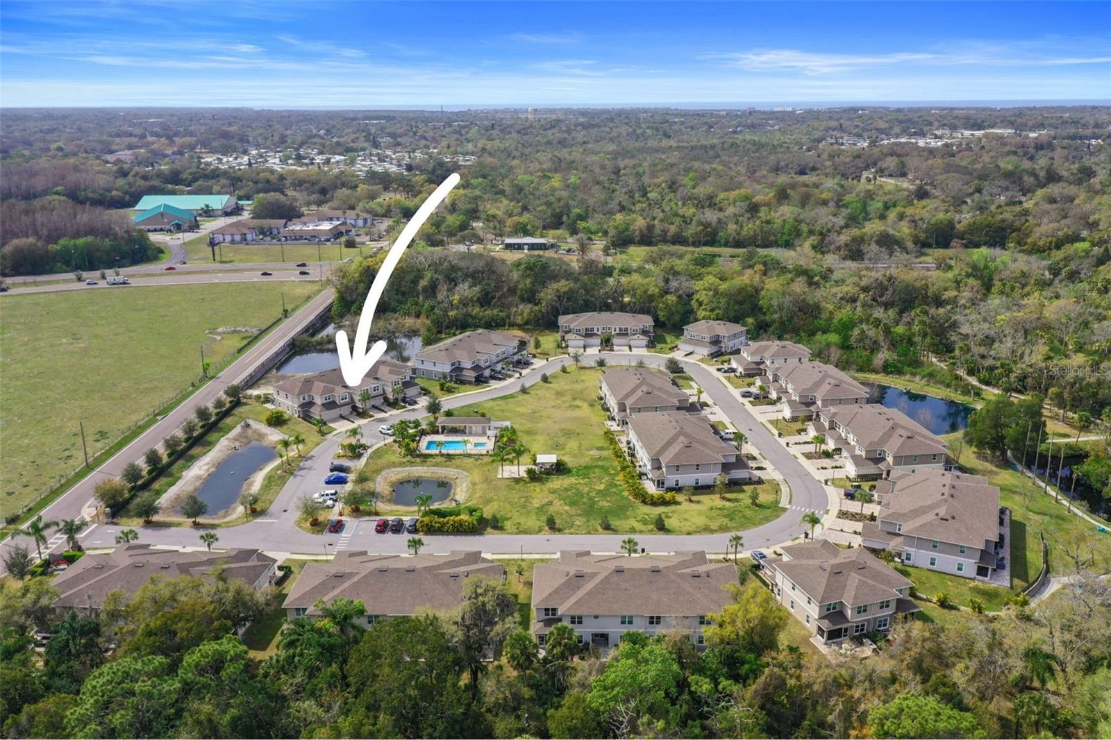 Aerial view of community with unit location