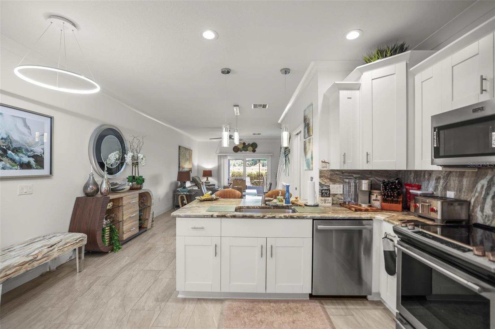 Large, open kitchen
