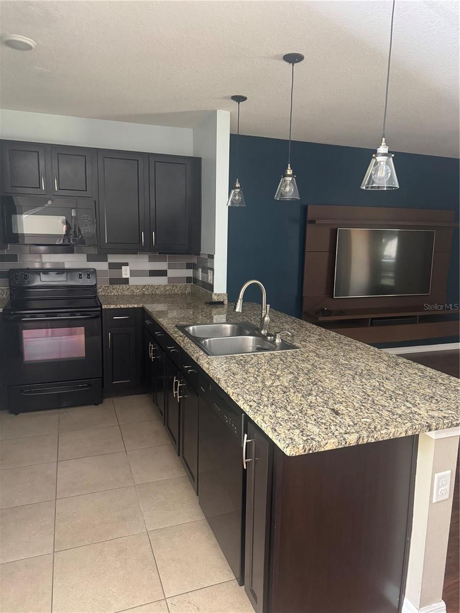Kitchen is open to the living room