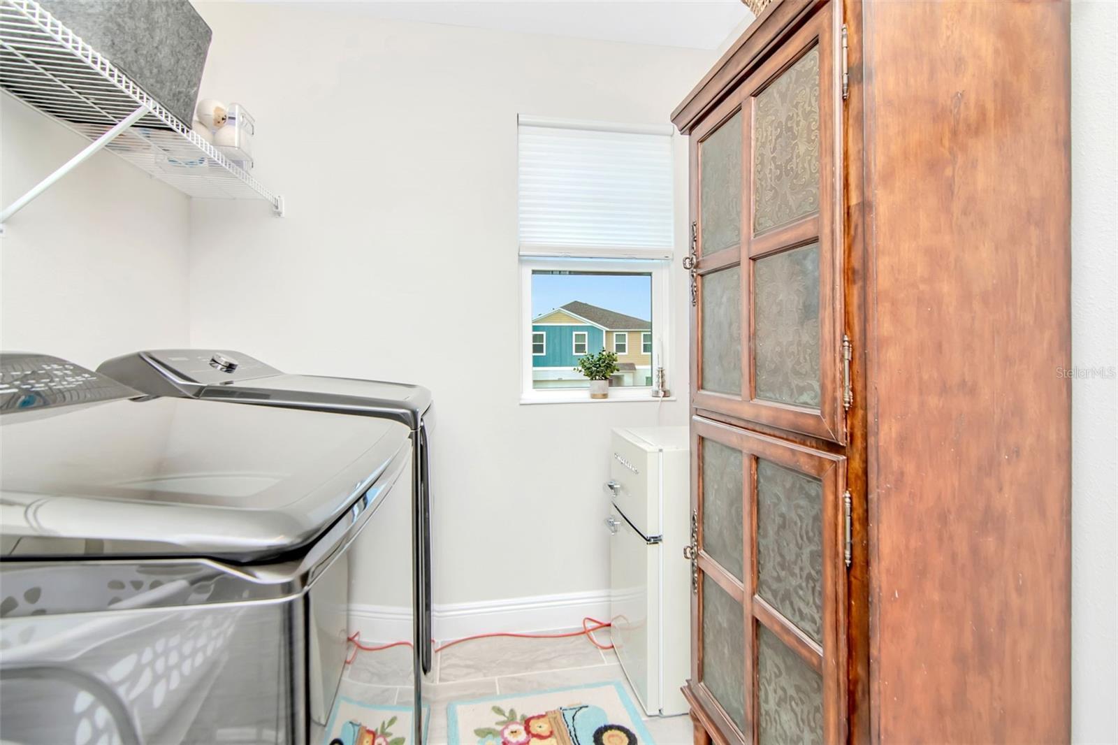 Laundry is on the second floor, features a mini frig.