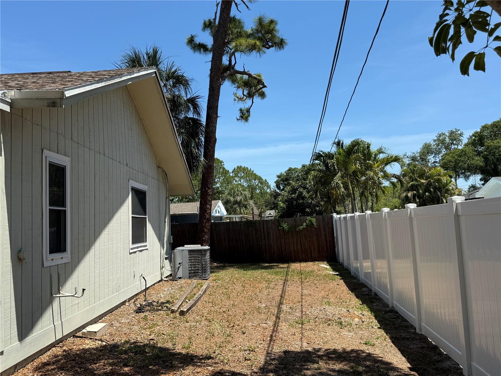 East Side of Lot behind House