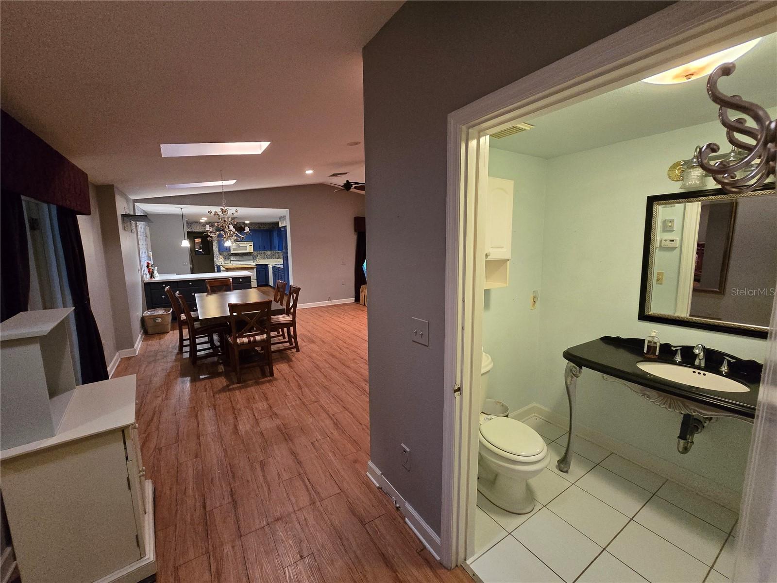 Half Bath + Family Room