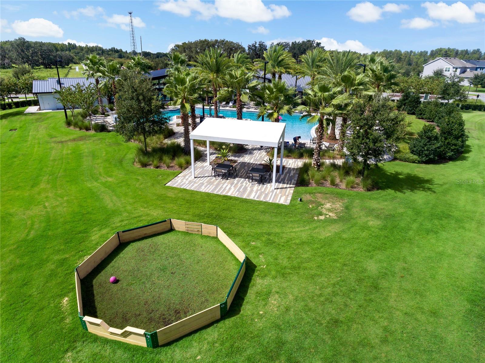 Community Pool with view of community green space