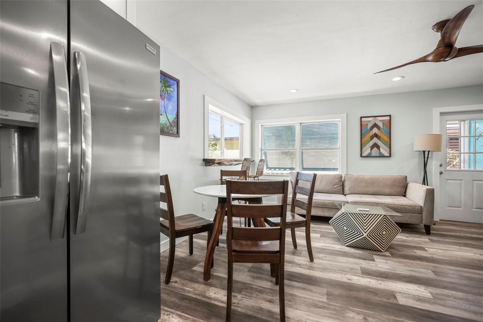 Open Floor Plan Wood look luxury Vinyl throughout