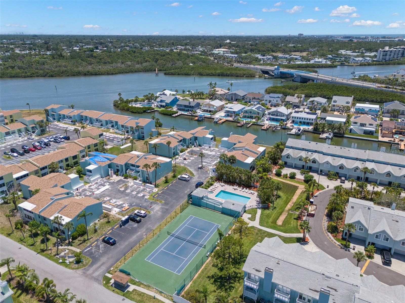 Aerial showing intracoastal waterway