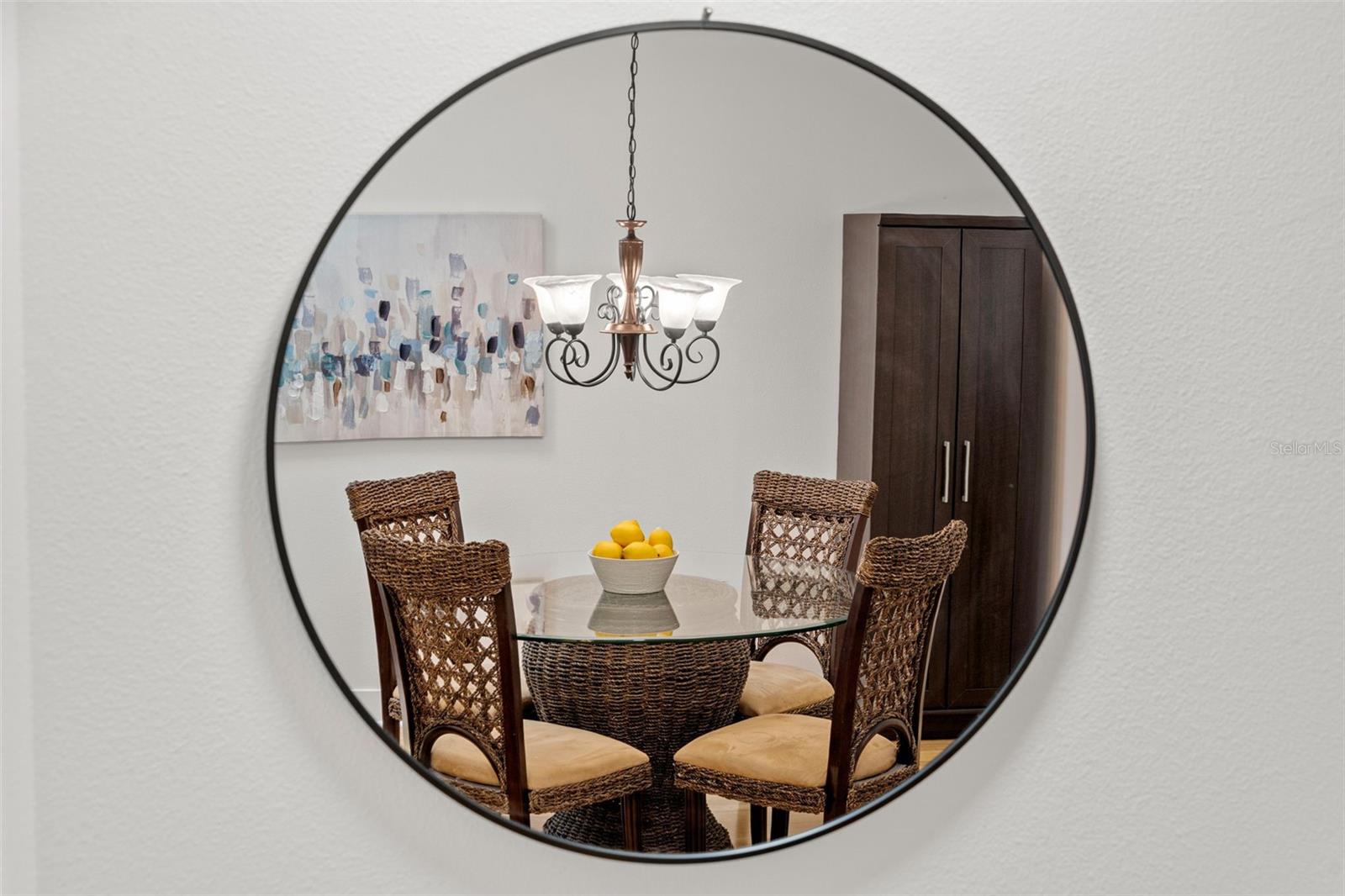 dining area from mirror on the landing
